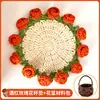 orange rose flower coaster + flower basket material kit