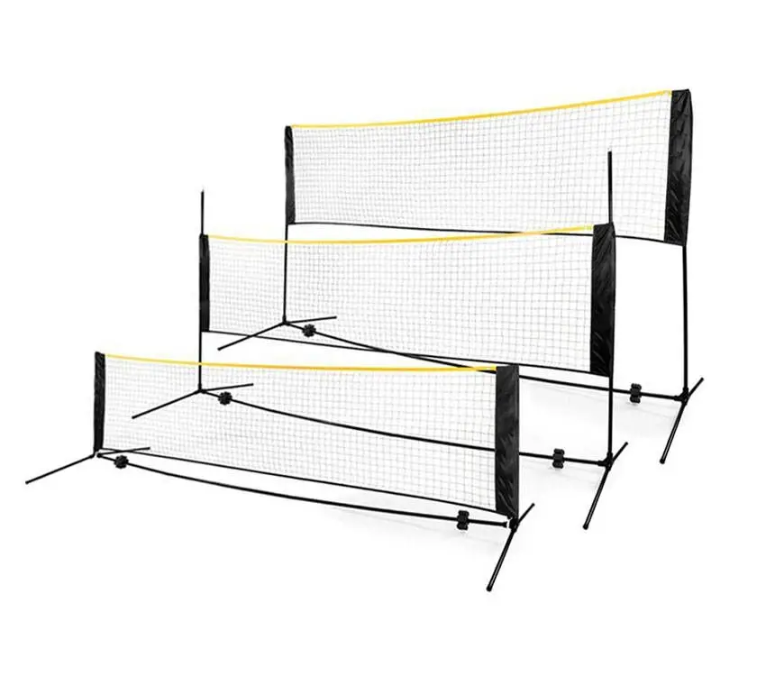 OEM Заводская Регулируемая сетка для бадминтона, теннисная портативная сетка для бадминтона, набор подставок
