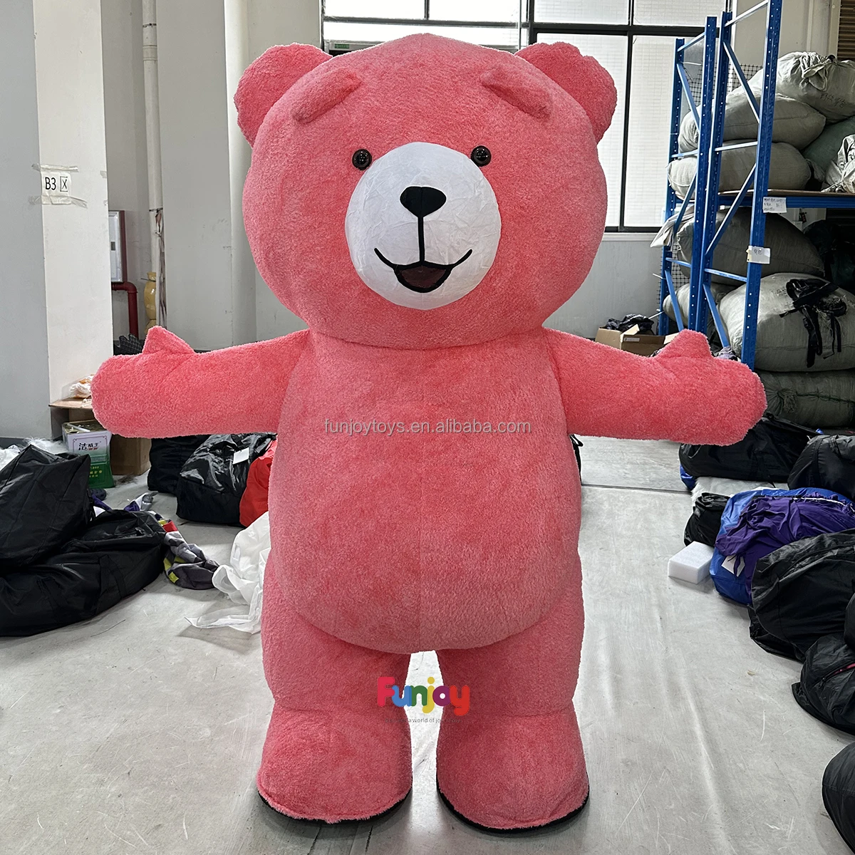 Teddy Bear Mascot Costume Inflatable Plush Funny Bear Doll Clothing  Colorful Anime Cartoon Bear Cosplay Dress up Jumpsuits, image size:1200x1200