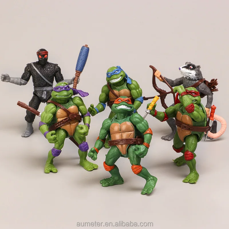 6 PCS Teenage Mutant Ninja Turtles 2nd Action Figures Toys Kid Gift 