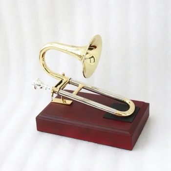 Gold Lacquered Piccolo Trombone with Stainless Steel Slide - OEM