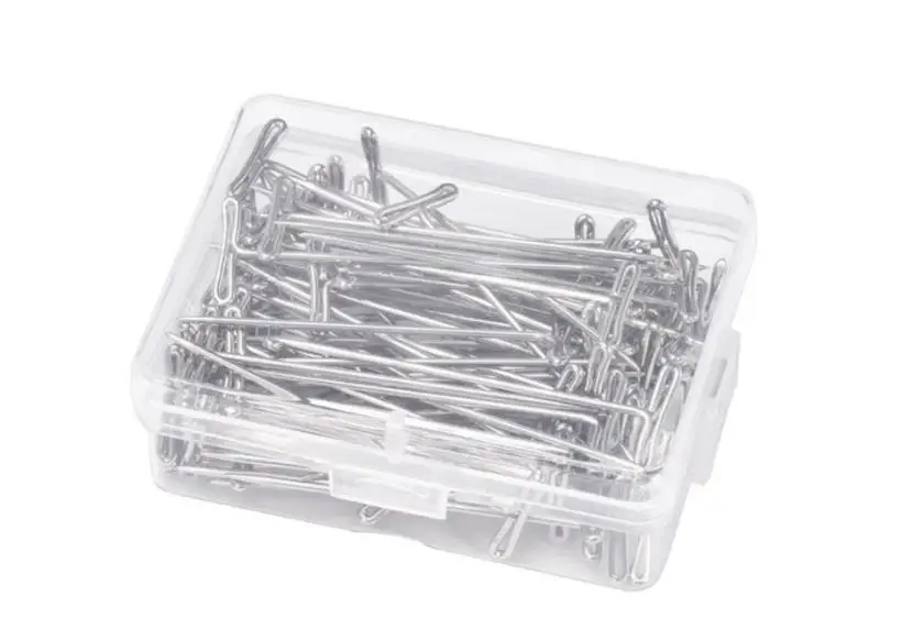 1 Box, 100pcs/set Hairpiece T-pins, 5.1cm (2 Inch) T-pins With