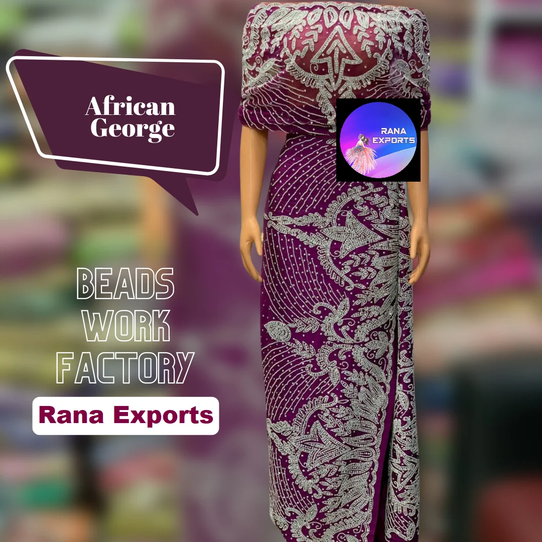 Embroidered Fabric Sewing Craft Diy Handmade Somali George Wrapper For H4c05c29edfb740b387913c246ad52da4D