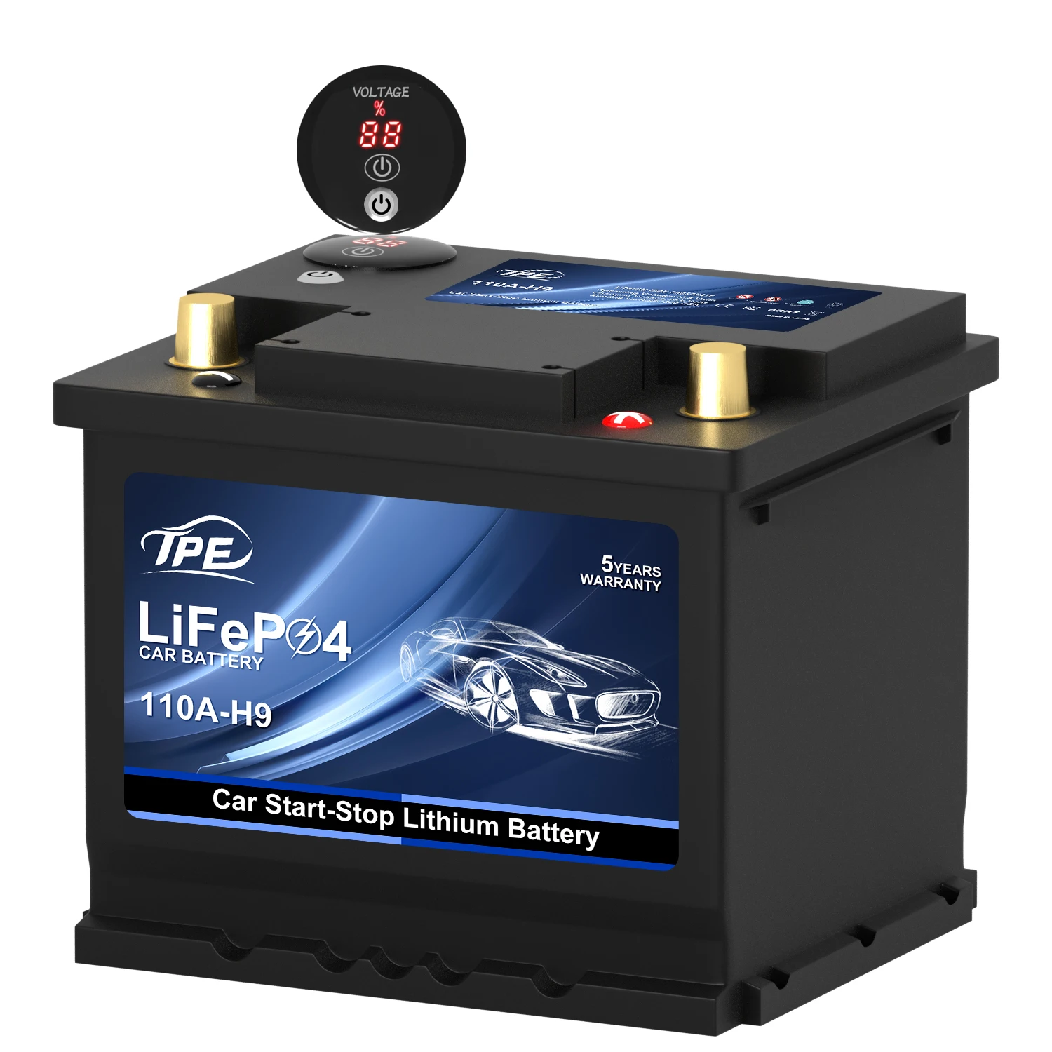 Mejor precio 12V 80Ah LiFePO4 Batería para automóvil Iones de litio Batería de coche Automotriz 110A-H9 Baterías de arranque y parada para coche Fabricante