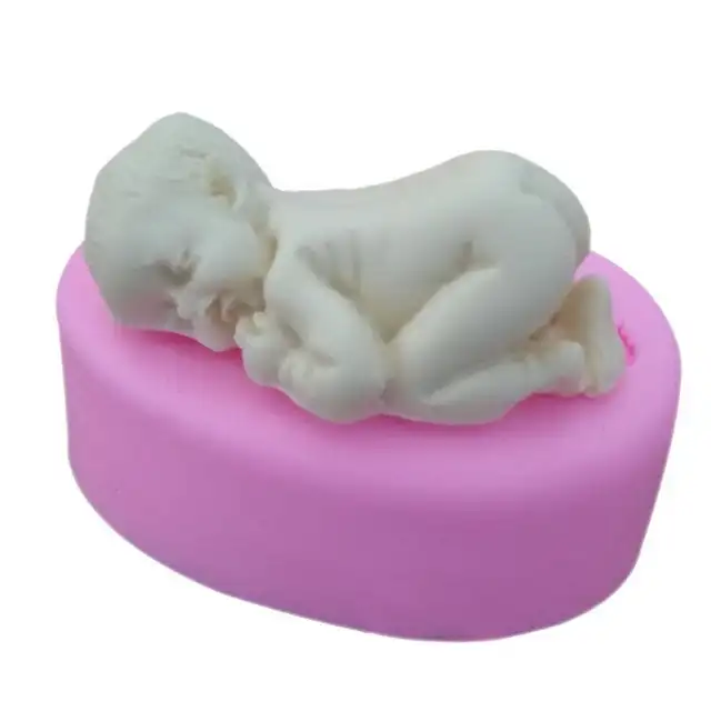 3D Birthday Baby Silicone Fondant Cake Sugarcraft Cutter Mould Decor Tool KV