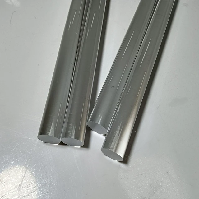 Custom Shape Casting Extrude Round Acrylic Rods High Clear Solid Acrylic Rods Transparent Pmma Bar Plexi Glass Plastic Rods