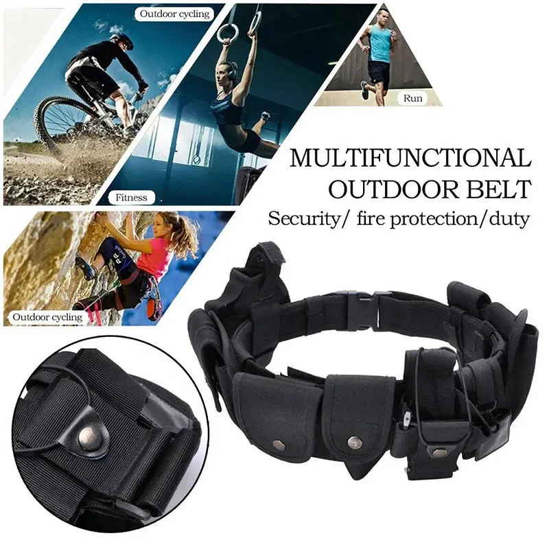 Premium Detachable Tactical Duty Security Belts Training Duty Security Multifunctional Utility Kit Duty Belt with Pouch Set