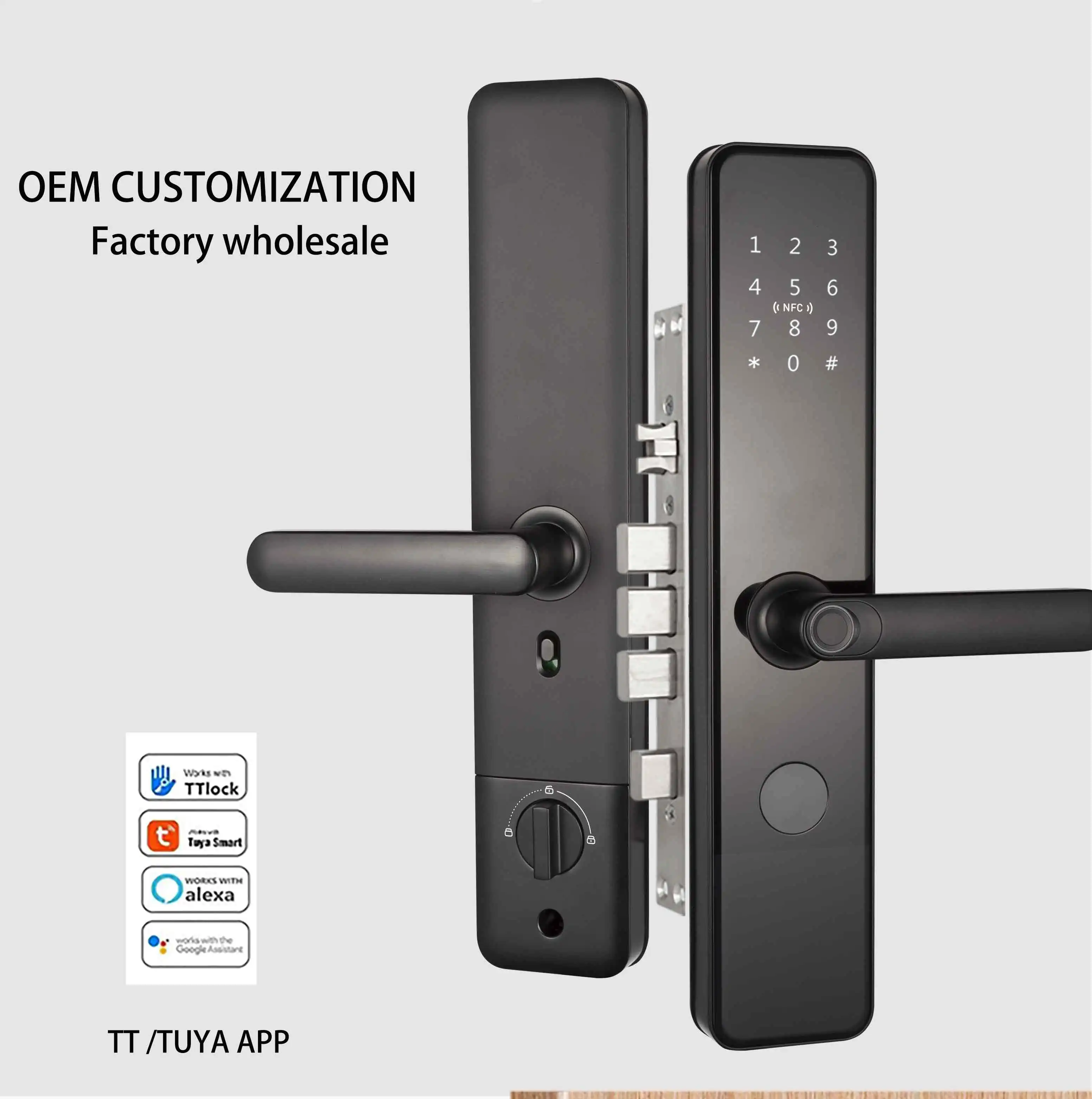 View of Fingerprint Keyless Biometric Door Lock - Tuya Smart Lock