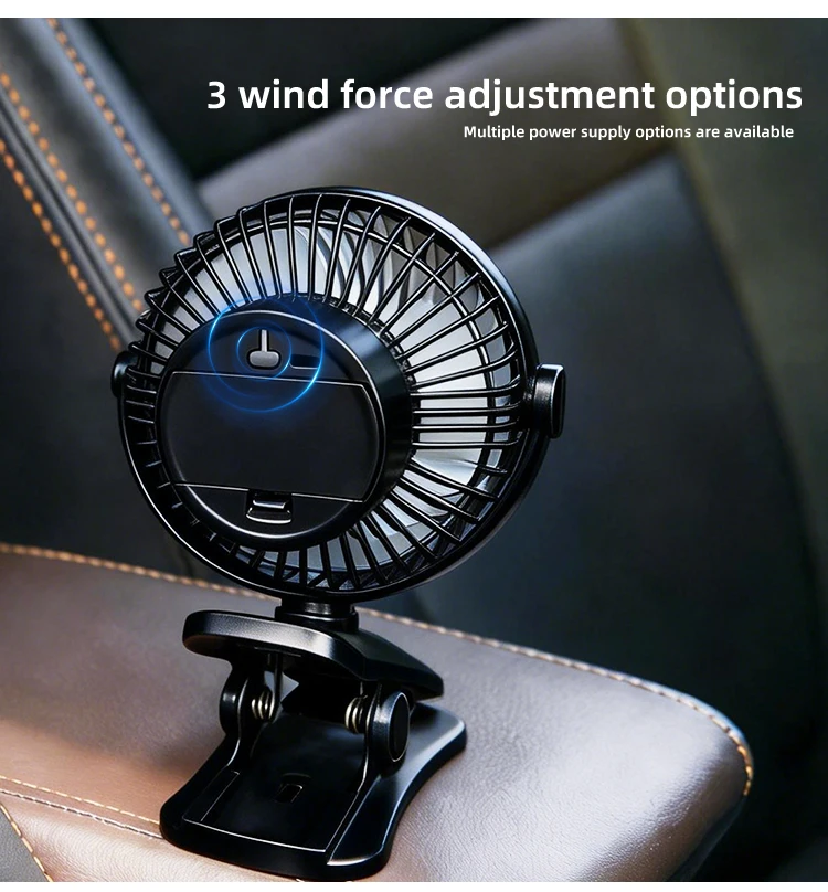 Usb Mini Clip Fan, Plastic, 4000mAh, Portable - detail 8