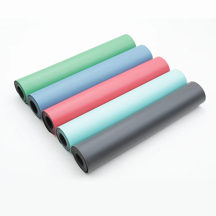 Eco Friendly PU Rubber Yoga Mat Non Slip Custom Print Fitness Workout Mat Pilates Yoga Mat