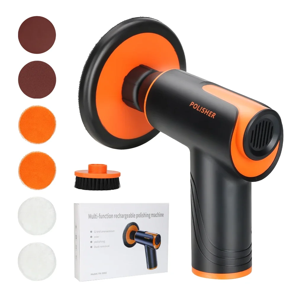 18000rpms вращающийся ручной регулируемый Электрический автомобиль машина для очистки поверхности пыли от царапин Беспроводная Автомобильная полировальная