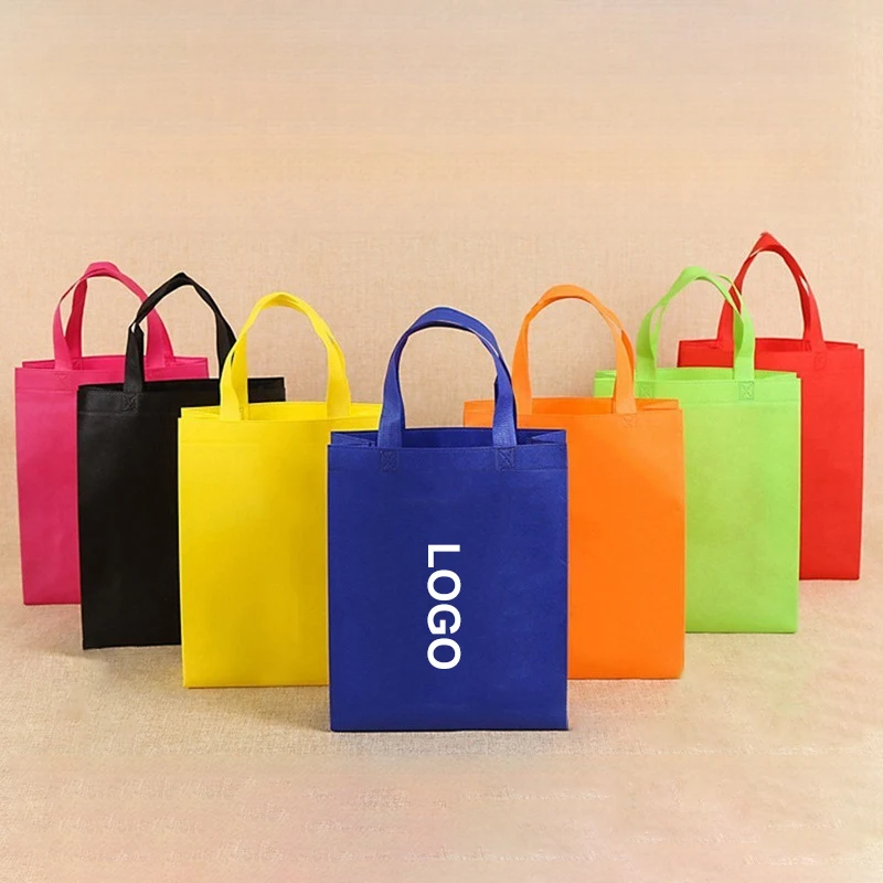 Spot Tote Bags Custom Printed logo Recyclable Fabric pp Non Woven Bags Shopping Bags