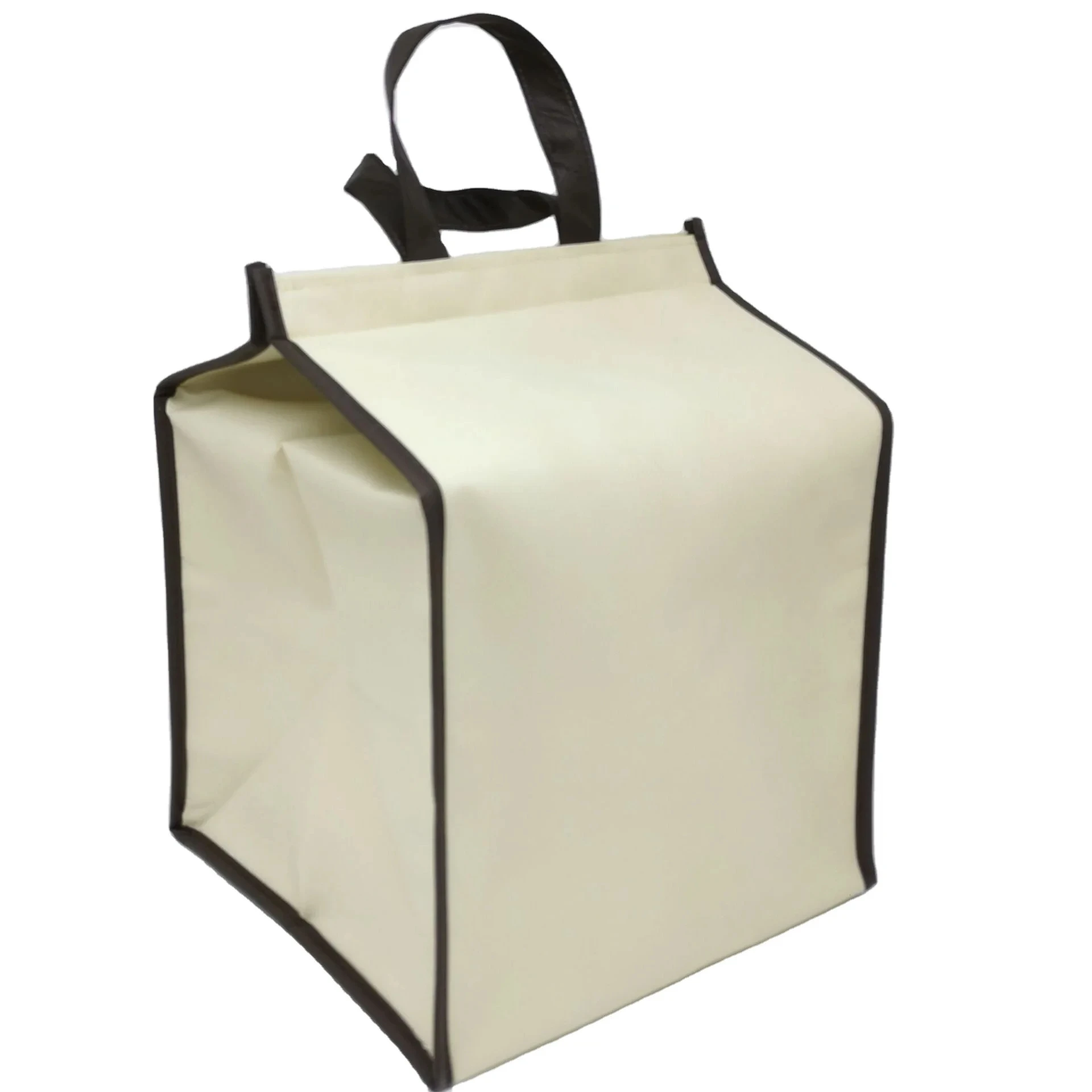 OEM Insulated Cooler  Bag Supermarket Custom logo Lunch Bag  Non Woven Outdoor Picnic Food Cooler Bag