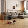 Right facing chaise+2Seaters(Camel)