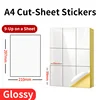 Glossy White 9-Up on a sheet