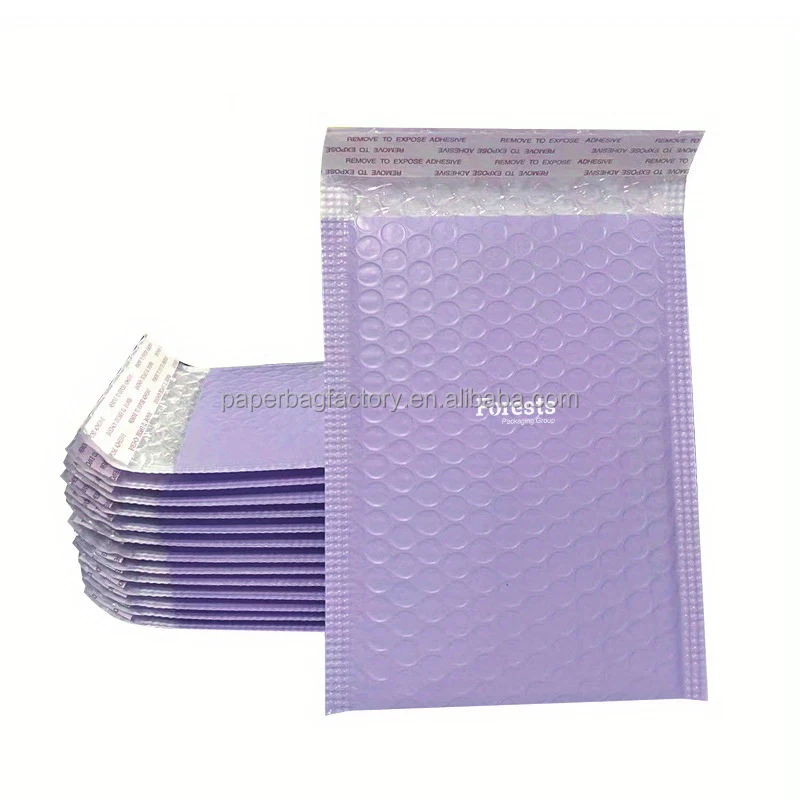 Recyclable Ecofriendly Customize Color Poly Pink Wrap Packaging Bag