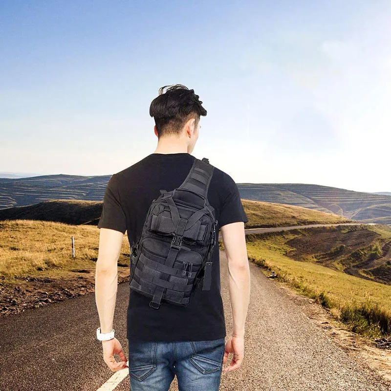 Customized Logo Waterproof Tactical Sling Bag Pack Large Capacity Training Shoulder Bag One Shoulder Assault Bag