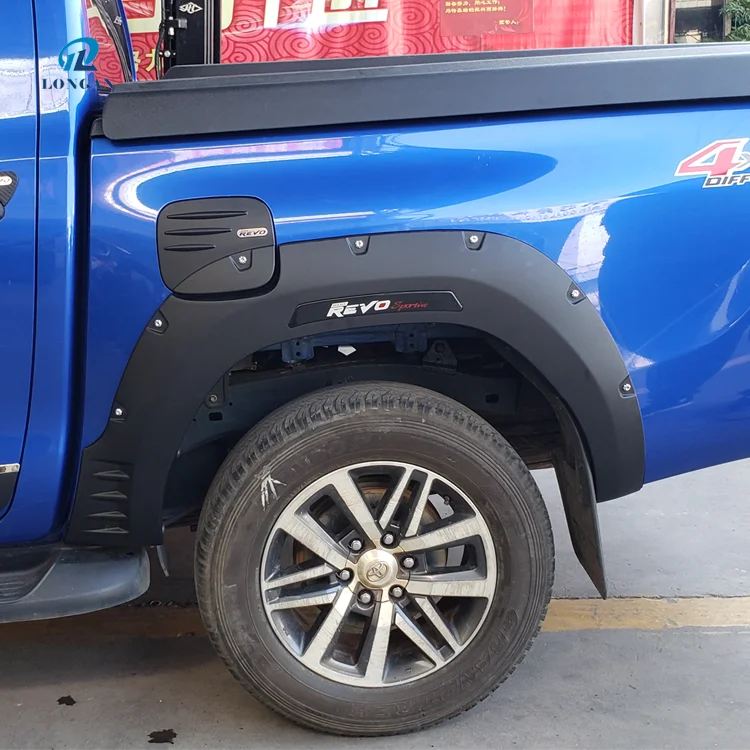 Custom Car Accessories Universal Abs Rubber Fender Flares 2018 Hilux Revo Fender Flares