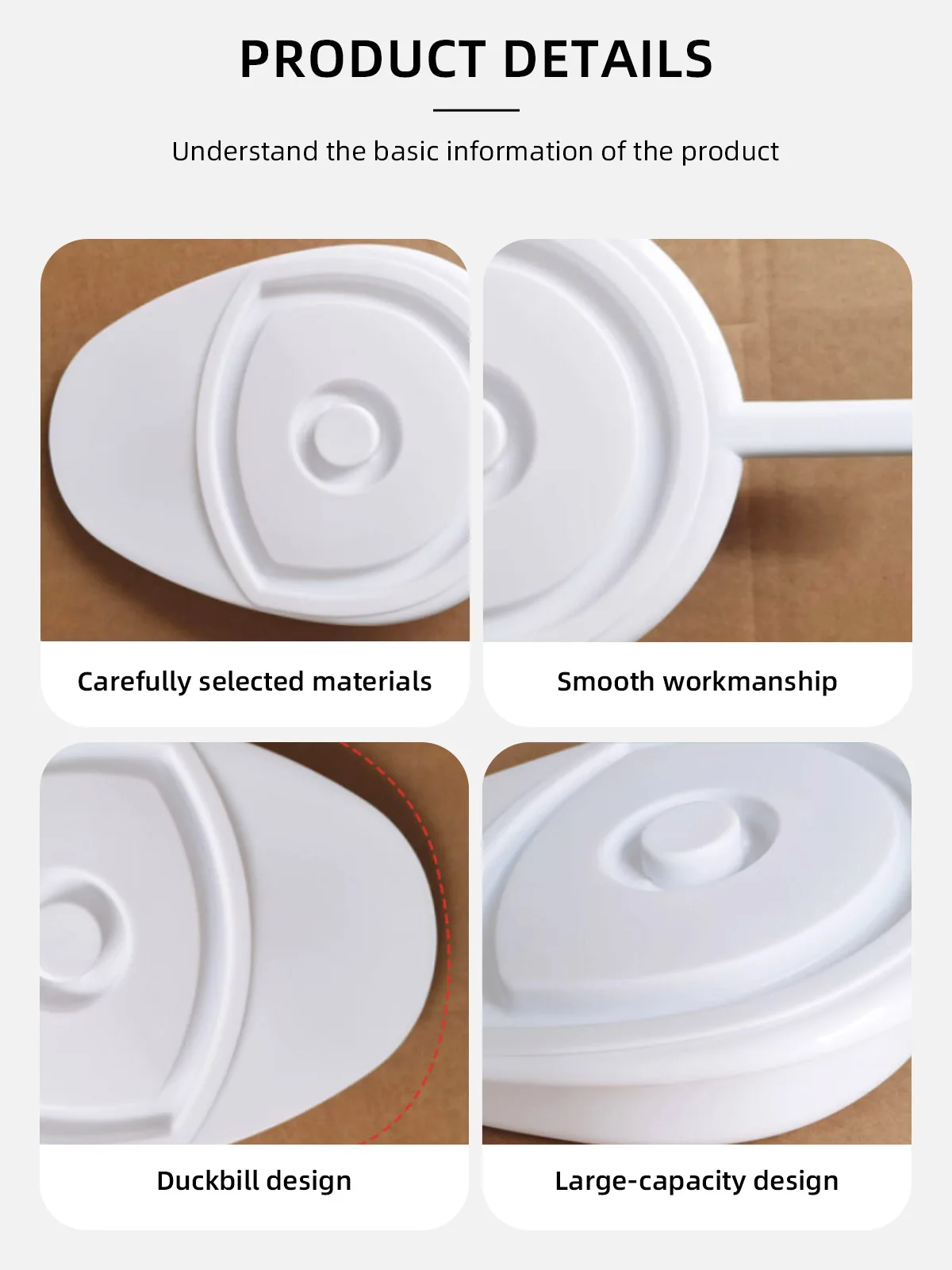 Wholesale PP Plastic Bedpan Guard Handle Eco-Friendly Durable Easy Cle - product detail 4