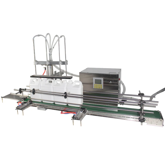 Tabletop Plastic Beer Milk Water Bottle Filling Juice 4 Heads High  Productivity Automatic Liquid Filling Machine