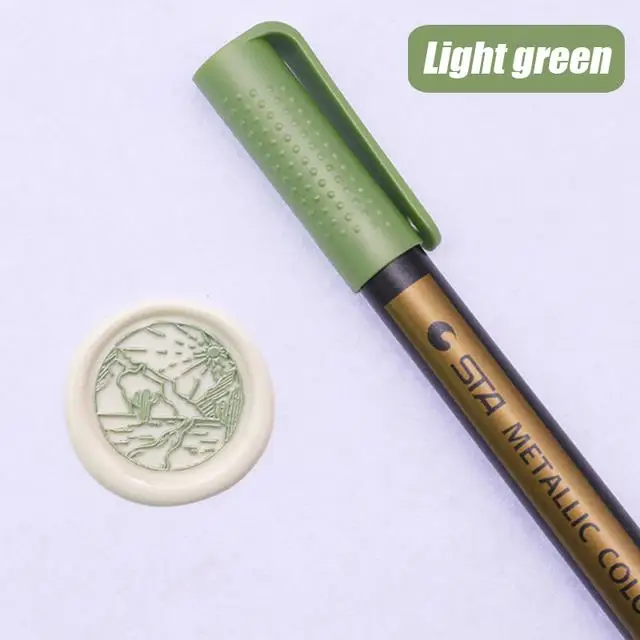 Металлическая ручка огненная краска красящая хайлайтер восковой маркер «сделай сам» конверт приглашение печать декоративная подпись