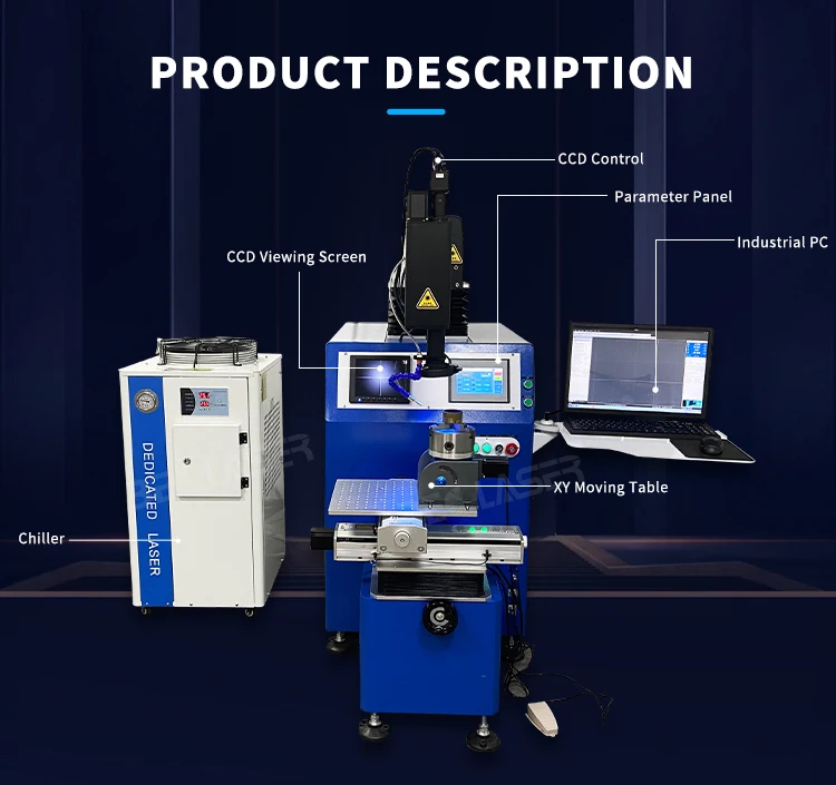 4 Axis Automatic Nd:YAG Laser Welding Machine for Titanium - High ...