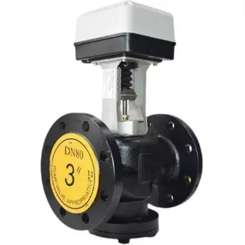 Electrical Cast Iron Two Way On Off Control Valve - Buy 24v 220v Dn65 ...