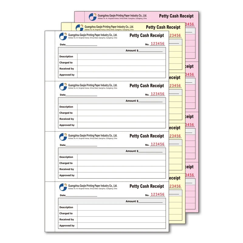 Индивидуальная печать формата A4 деловой тройной NCR карбоновый бумажный счёт-фактура билетов брошюра для мелких чеков наличных книжка с перфорацией