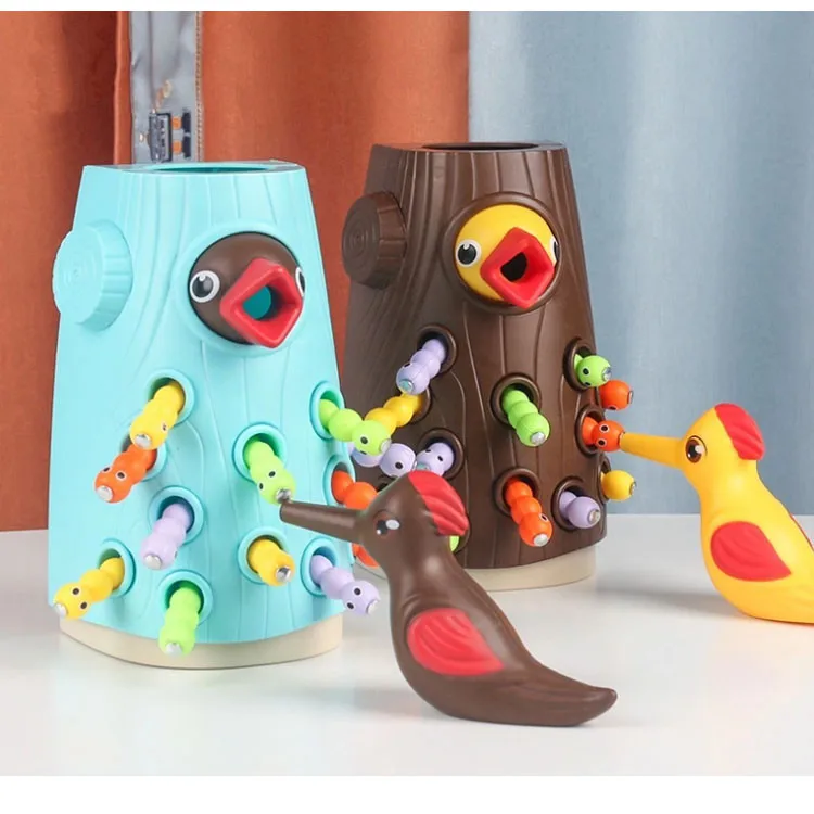 Костюм с дятлами рост поймать червей Магнитный птица ловли насекомых игра развивающая игрушка для детей