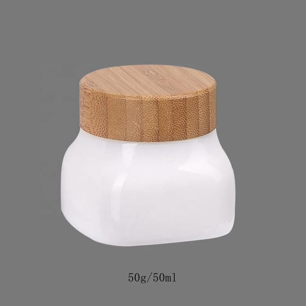 150ml Glass Jar Skin Care Face Cream Cosmetic Jars 150g Glass Jar with Bamboo Lid