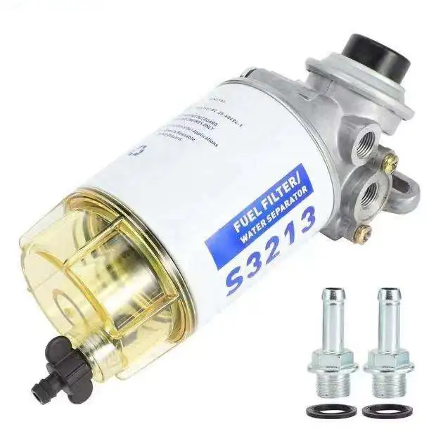 CHNMST Fuel Water Separator Fuel Filter S3213 with Transparent Cup Bowl for Trucks Trailers Marine diesel Engine Parts Filter