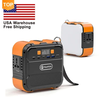 Free Shipping USA Warehouse Delivery 75W 100W mini power bank with LED portable solar charging station solar power generator