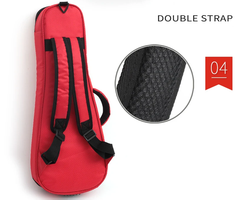 Mersov Concert Ukelele Rugzak, Heavy Duty Ukelele Case Bag Met Opslag Sopraan Concert Tenor Ukelele 10mm Gewatteerde Bagblack Sheepsdinosaurus Roze