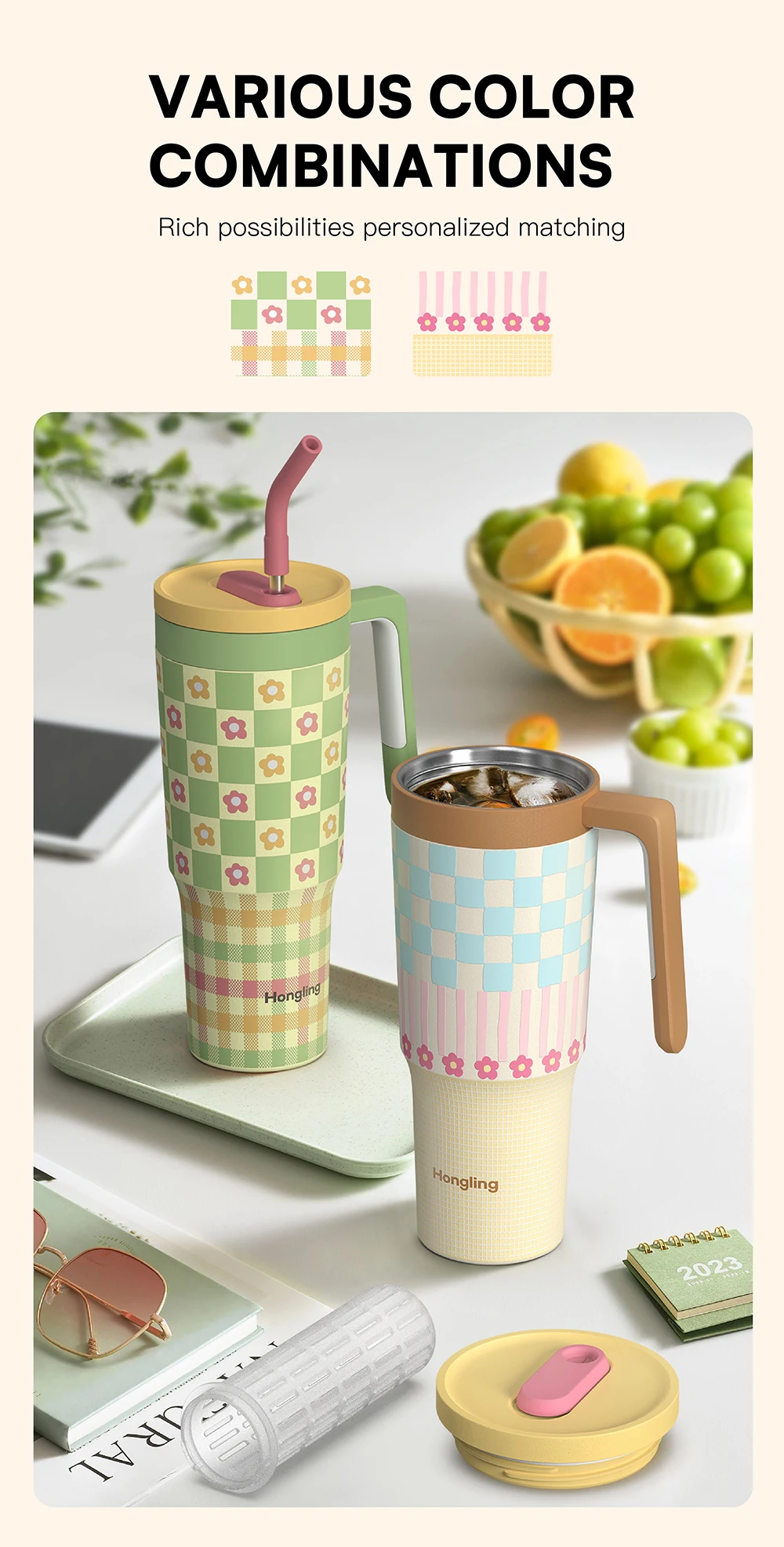 KOLINK 40oz Tumbler with Straw Display 2