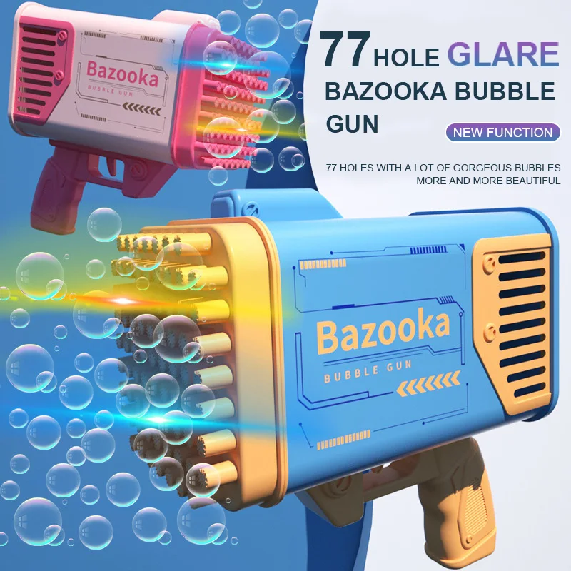 Пузырьковый пистолет Power force с 77 отверстиями bazooka mega light up