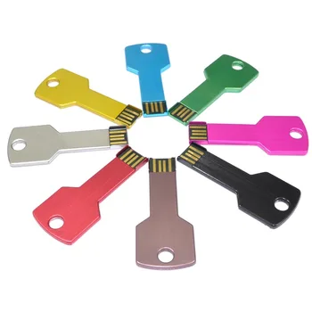 colorful metal key shape USB Stick 4GB 8GB 16GB 32GB 64GB Memory 128GB USB Flash Drive