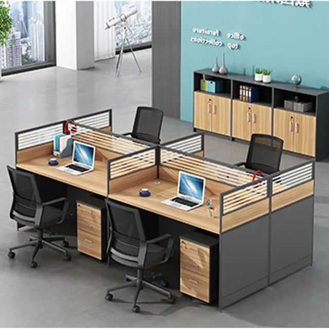 6 Seater Office Desk Workstation Cubicles L Type Workstation Work 