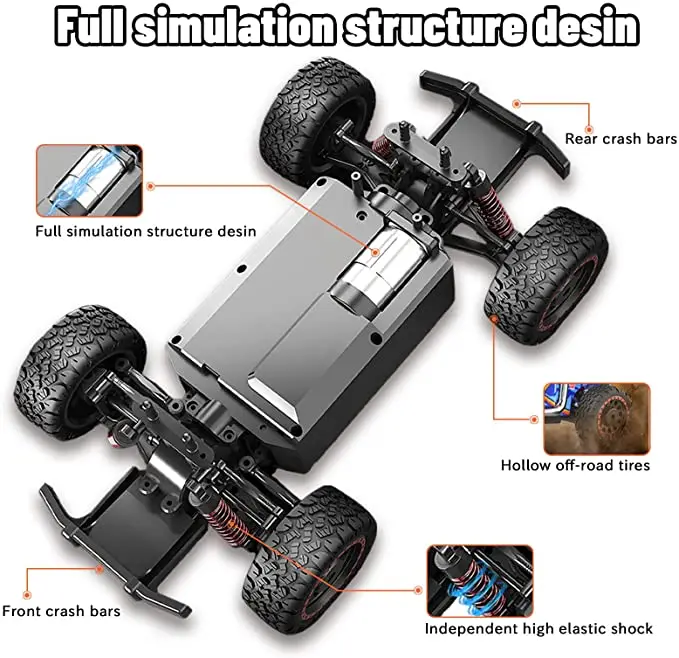 1/16 2.4G Rc Car 4Wd 40Km/H 380 Motor Off-Road Truck Drift All