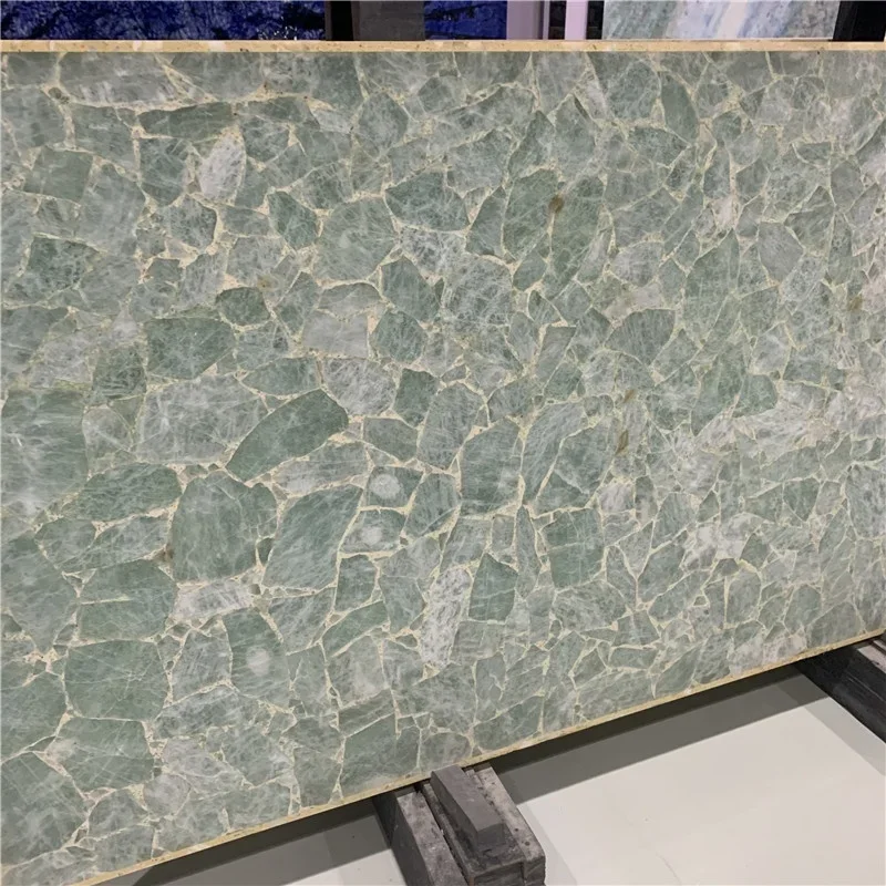 product luxury agate stone light green semiprecious stone slabs for background wall green gemstone tiles wholesale-4