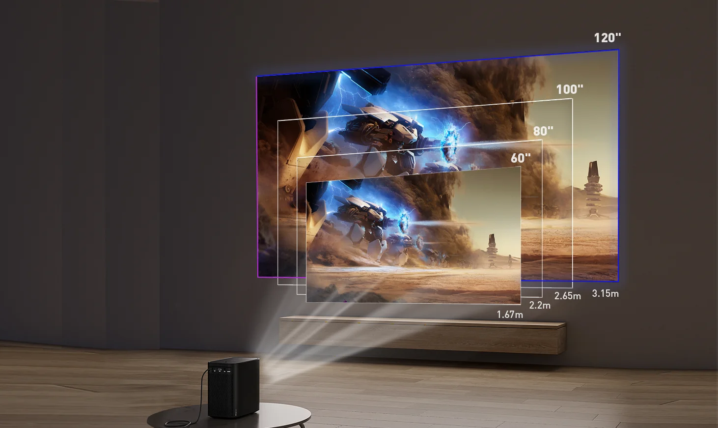 Emotn N1 Mini Projector - 500 ANSI, 1080P Portable Beamer