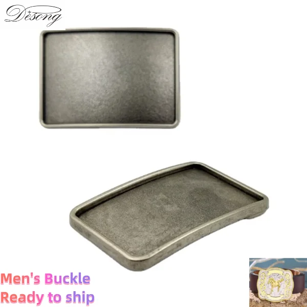 Fibbia Per Cintura Metallica Urban Backwoods Rettangolare Bianca, 94x63 Mm, Per Cinture Fino A 4 Cm