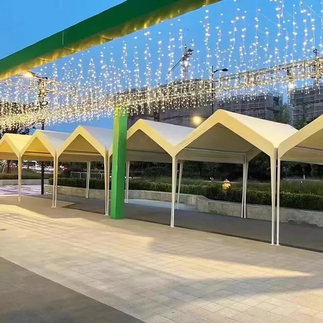 Custom Logo Outdoor Trade Show Tent Single-Layer Net Celebrous Market Stall Sunshade Rain Shade Coffee Festival Canopy Car Cover