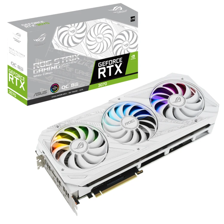 ROG STRIX GeForce RTX 3070 V2 White 8GB GDDR6 with LHR Offers a Buffed-up  Design that Delivers Chart-Topping Thermal Performance