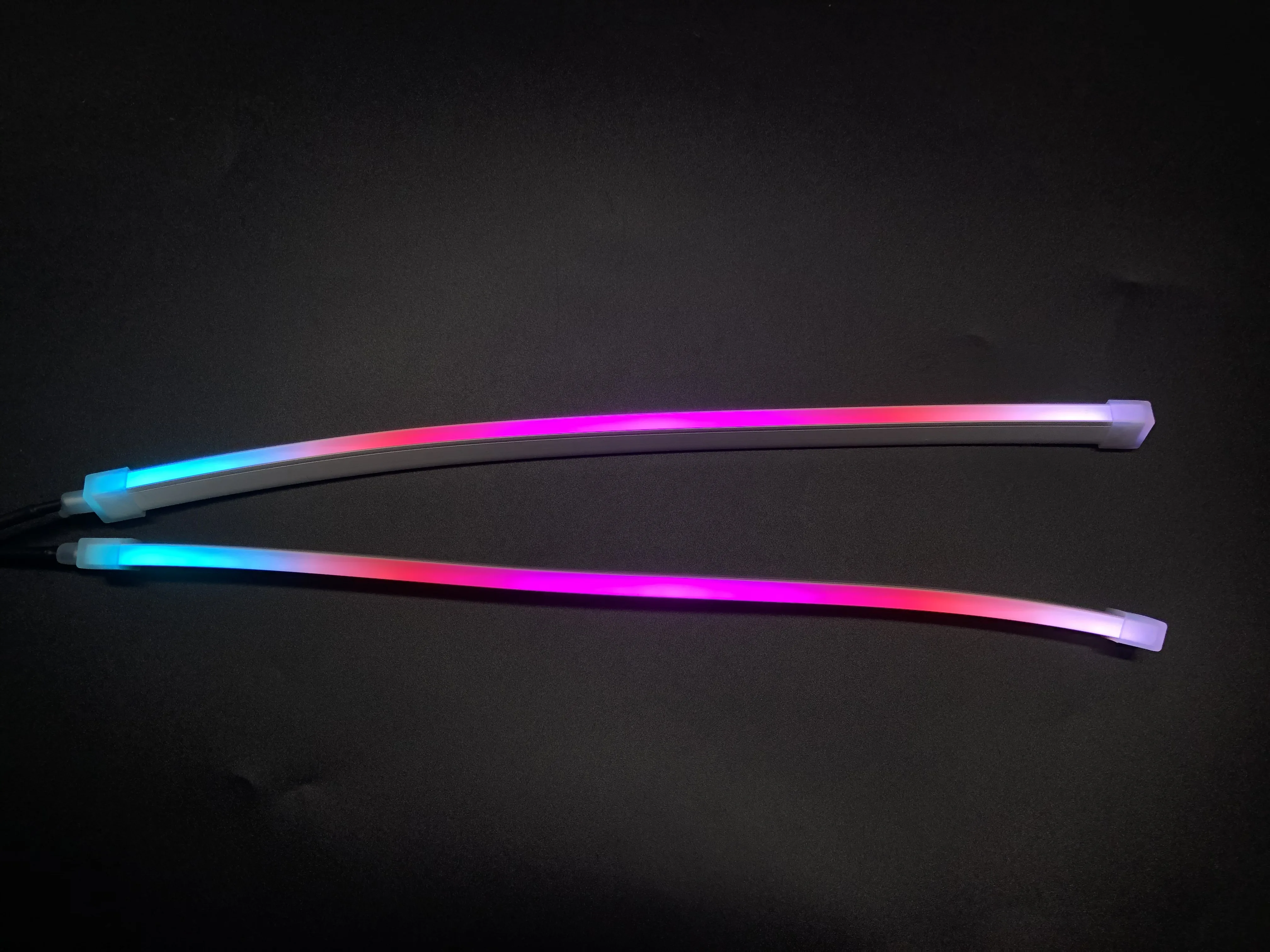 New Sequential RGB LED Headlight Strip Lights Flexible DRL Strip Lighting with RGBW Flow Series Tubes