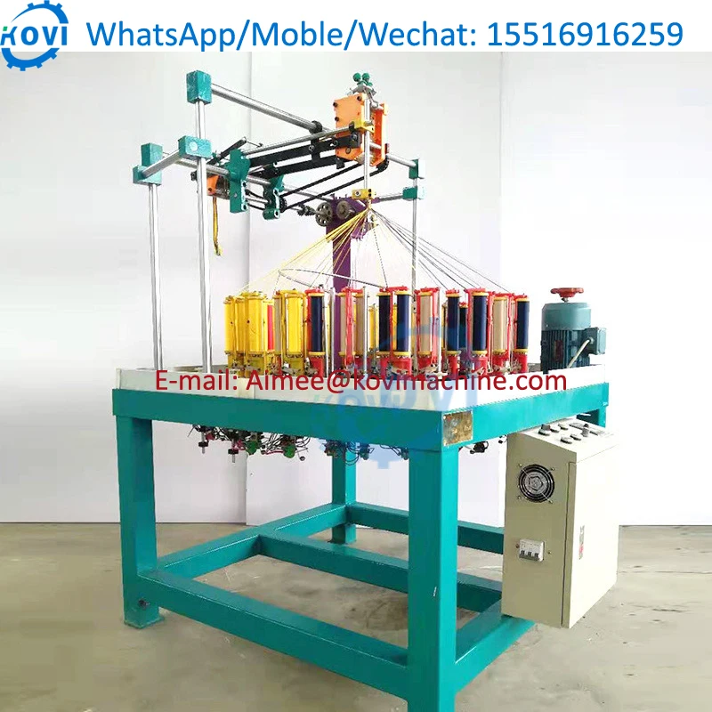 High Speed Braid Cord Making Machine Elastic Cord Round Rope String Braiding Machine 32 Spindle Rope Braider Machine