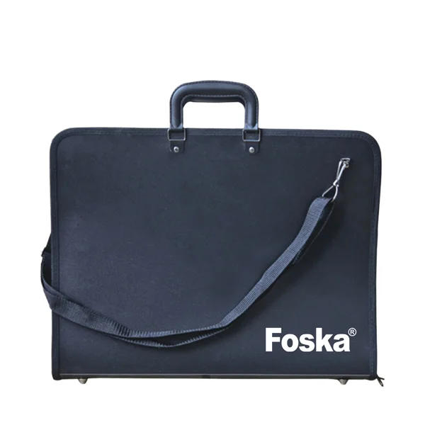 Foska Professional School PP Expandable Art Portfolio Folder Carrying Case  With Handle
