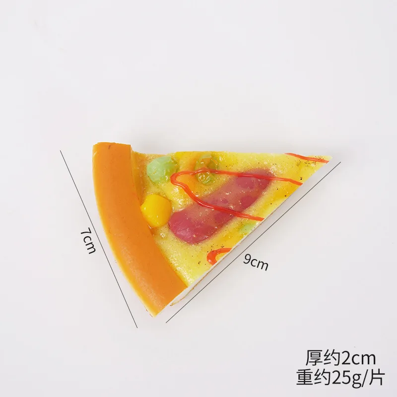 PU Simulation Cheese Triangle Pizza Model Fake Food Pizza Display Prop