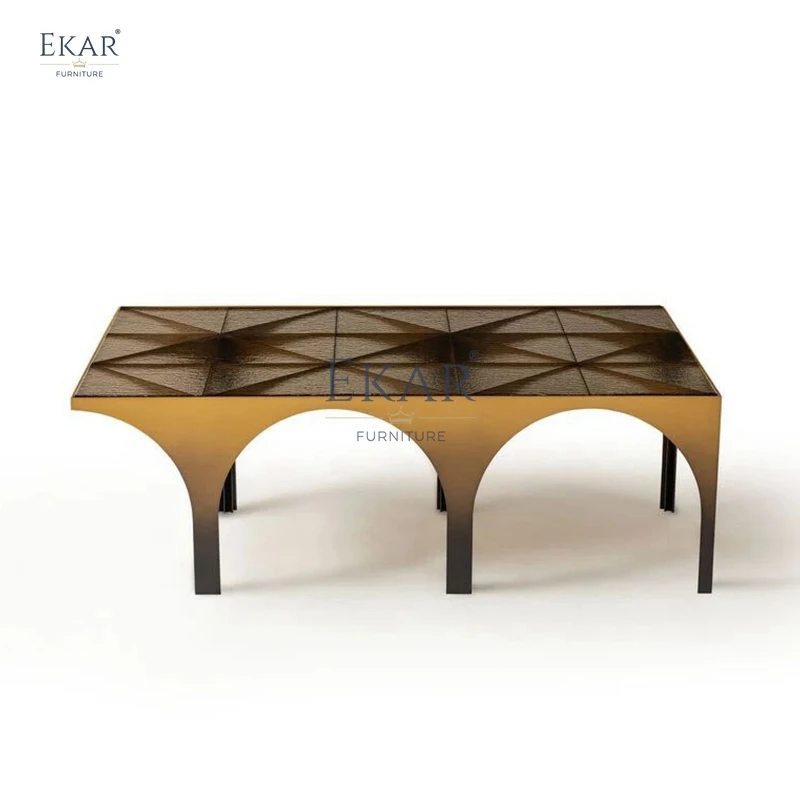 Sleek Creative Convertible Irregular Metal Coffee Table for Contemporary Dining Living Rooms featuring Wooden Glass Materials