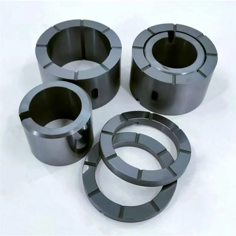 Processing Custom Silicon Carbide Sealing Ring SIC High Temperature Wear-resistant Water Pump Bushings