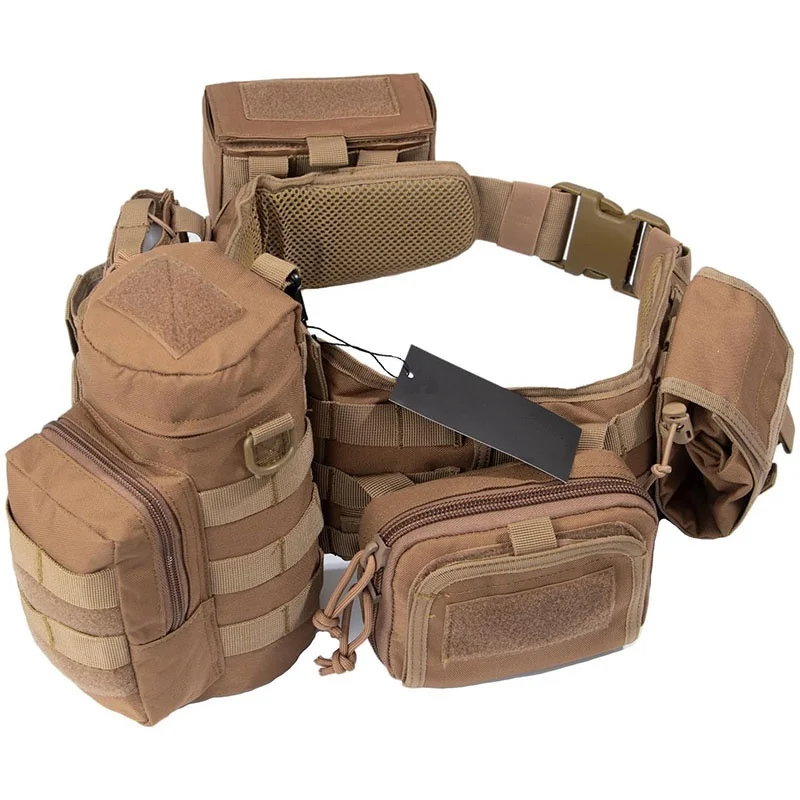 High Quality High Material Comfortable Tactical Belt Breathable Tactical Duty Belts Utility Belt with Accessories Pouches